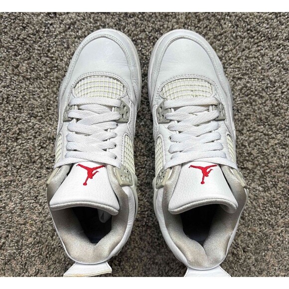 Nike Air Jordan 4 Retro White Oreo Size 4.5 Youth (Size 6 Women's) - Picture 7 of 9